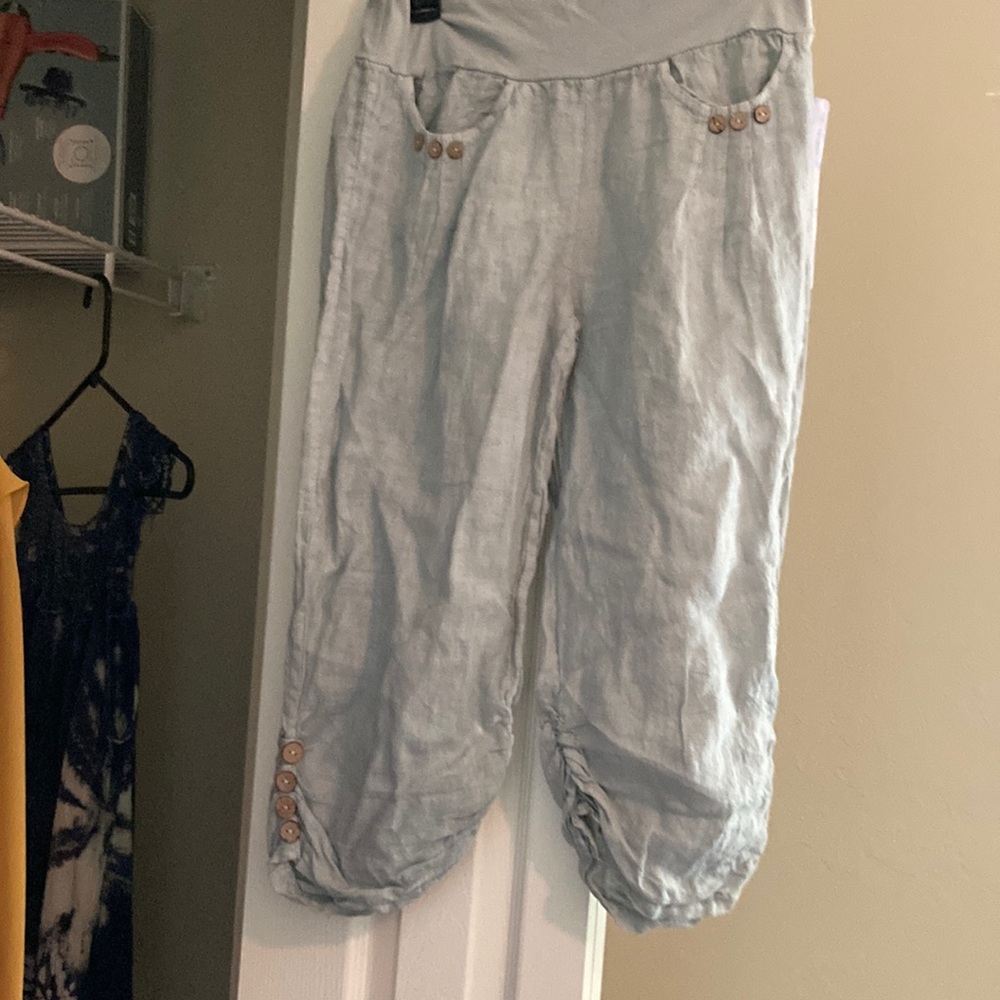 Colette 💯 linen capris